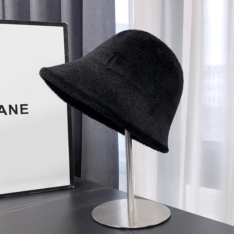 Autumn And Winter Plush Fisherman Hat, Children'S Korean Version Bucket Hat, Wool Thickened Warm Basin Hat
