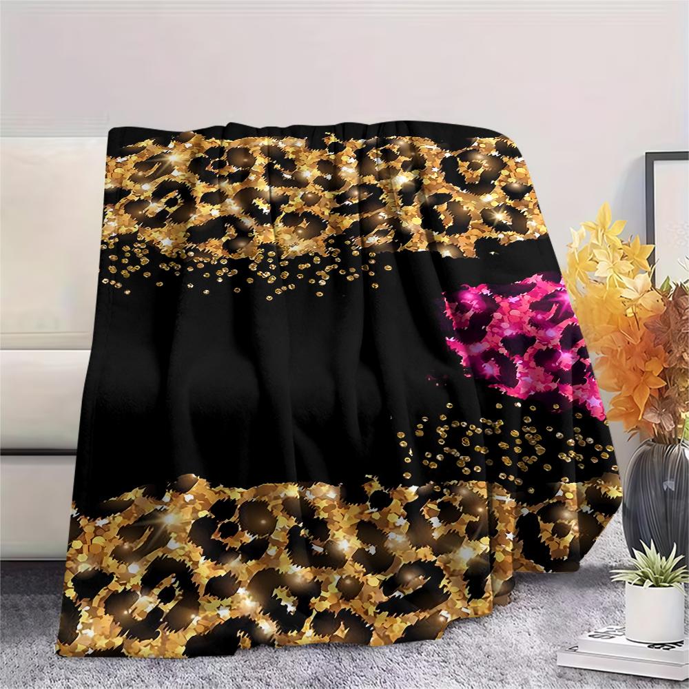 Leoparden- und Kuhmuster Flanelldecke, Hohe Qualität, Bequem für alle Jahreszeiten, Heimdekoration, Wärme und Komfort, Perfekt für Weihnachtsgeschenke