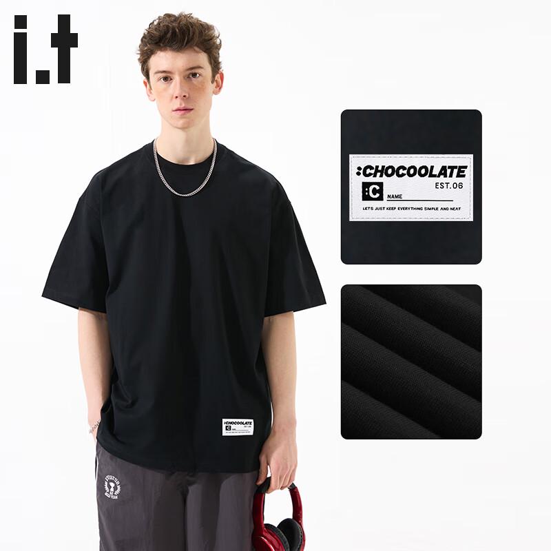 

:CHOCOOLATEit Men s Heavyweight Cotton Loose Fit Short-Sleeve T-Shirt XL