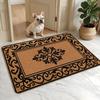 1pc, Traditional Pattern Indoor Outdoor Door Mat, Machine Washable Entrance Rug, Soft Fleece, Suitable for Doorway, Bathroom, Toilet, Bedroom And Outd