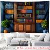 2D Library Bookshelf Backdrop Cloth for Bookworm Themed Photo Booth Background