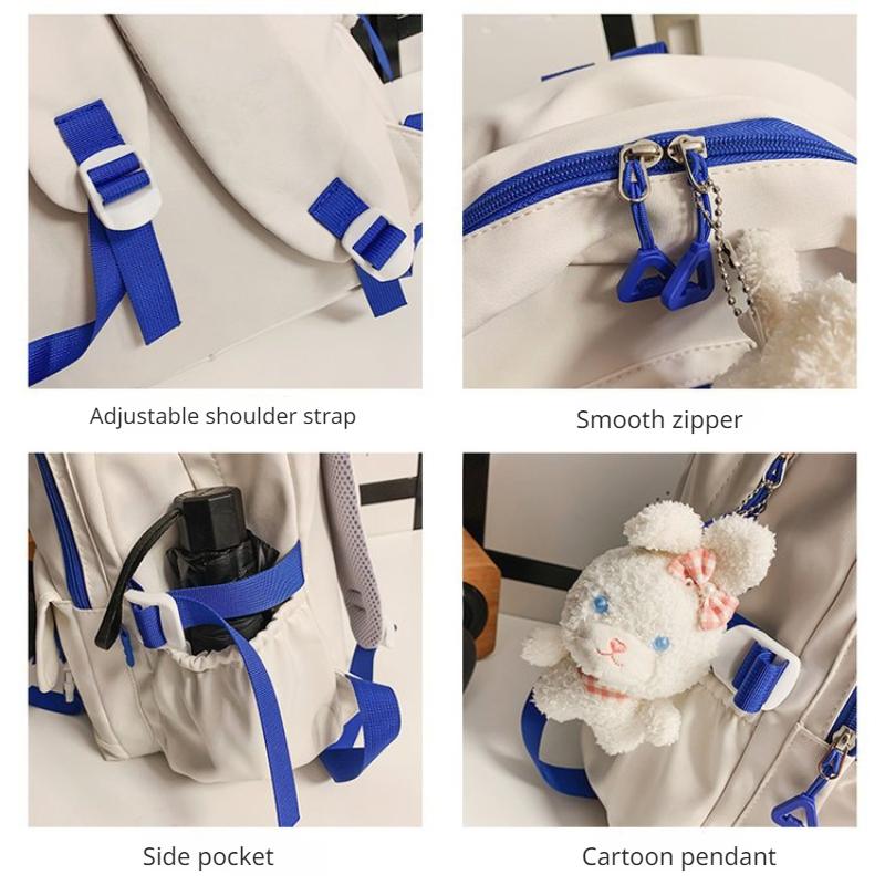 Universal Large Capacity Backpack Cute Cartoon Rabbit High School Student Schoolbags Durable Nylon College Student Book Bag Rucksack