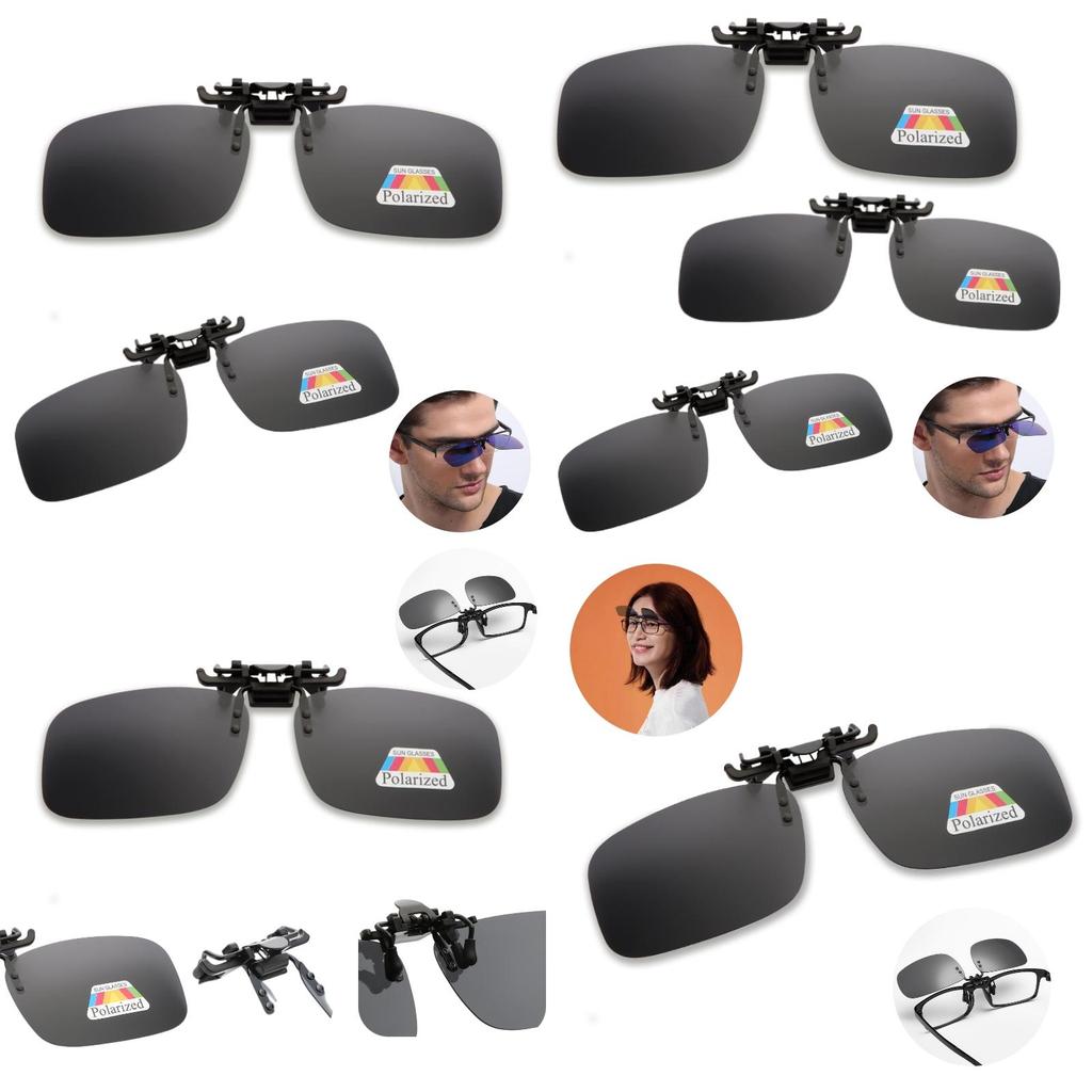 Polarized Flip-up Clip-on Sunglasses For Men And Women, Tac Lens, Uv400 Protection