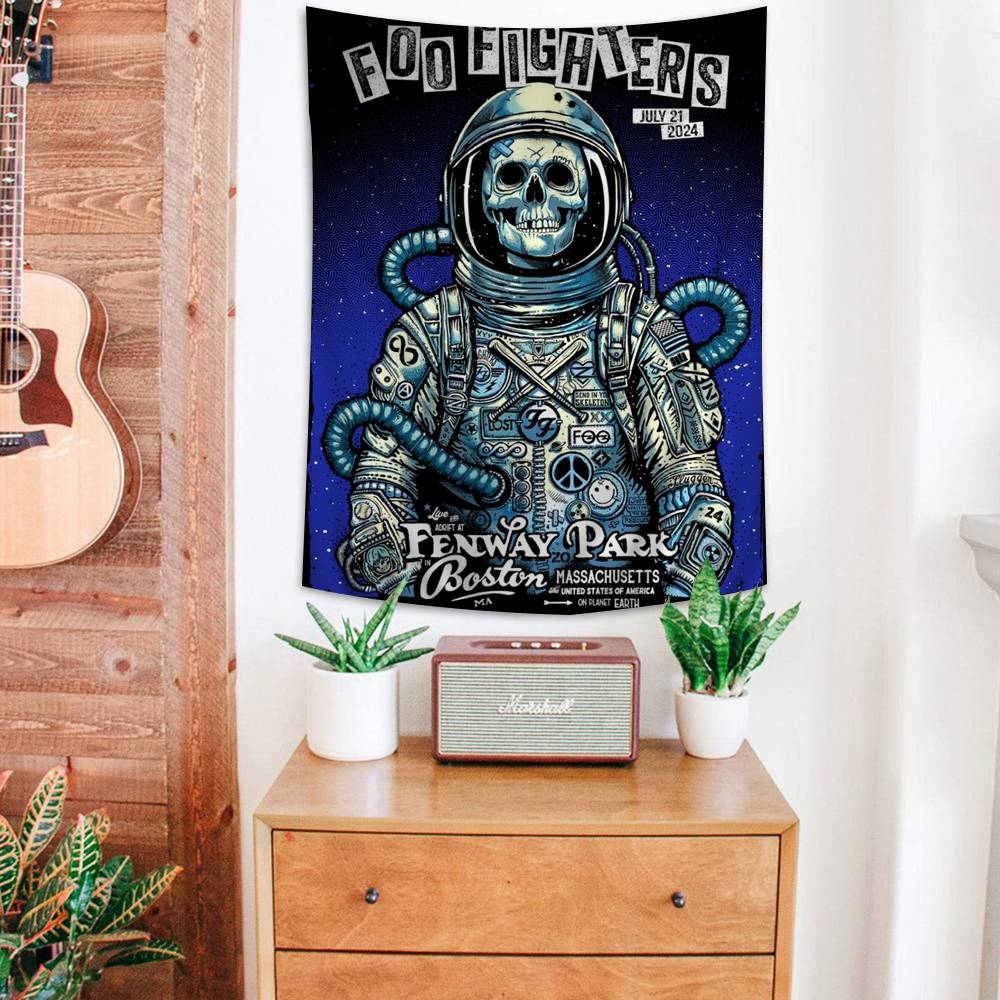 Foo Fighters Band Anime Tapestry For Living Room Home Dorm Decor Home Decor