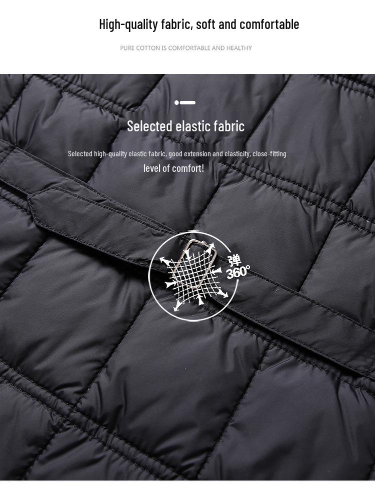 Men's Woodpecker V-neck Winter Vest – Warm, Thick, Casual Wear for Middle-aged and Elderly