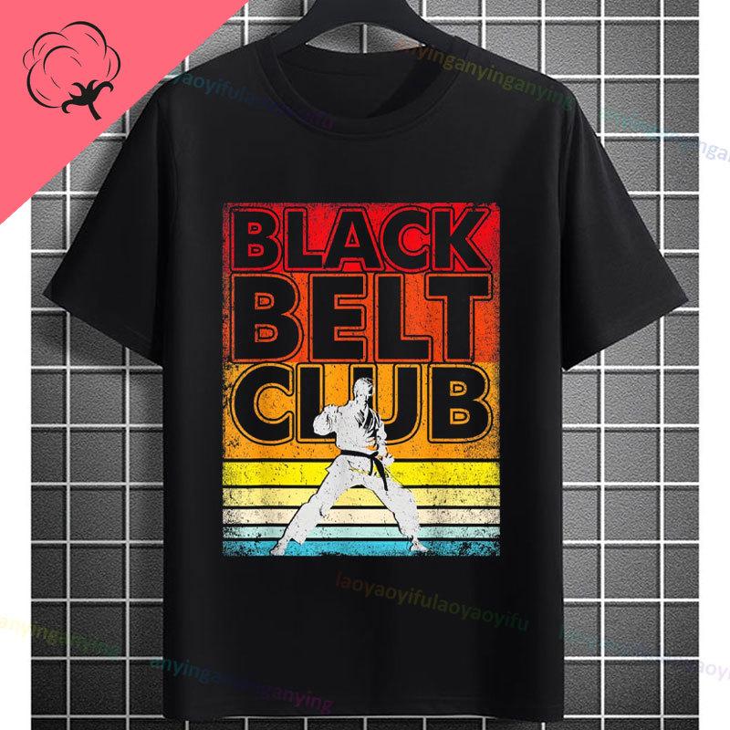 Unisex Funny Karate Graphic TShirt Keep Training Until The Belt Turns Black Slogan Pure Cotton Shortsleeve Sports Tshirt