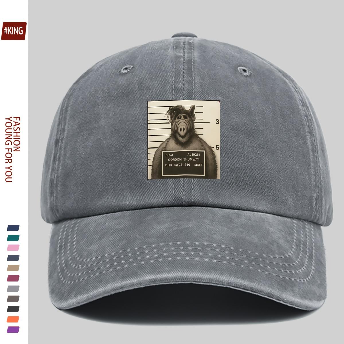 1pc Vintage ALF Baseball Cap Gordon Shumway 80s TV Show Design Lightweight Breathable Polyester One Size