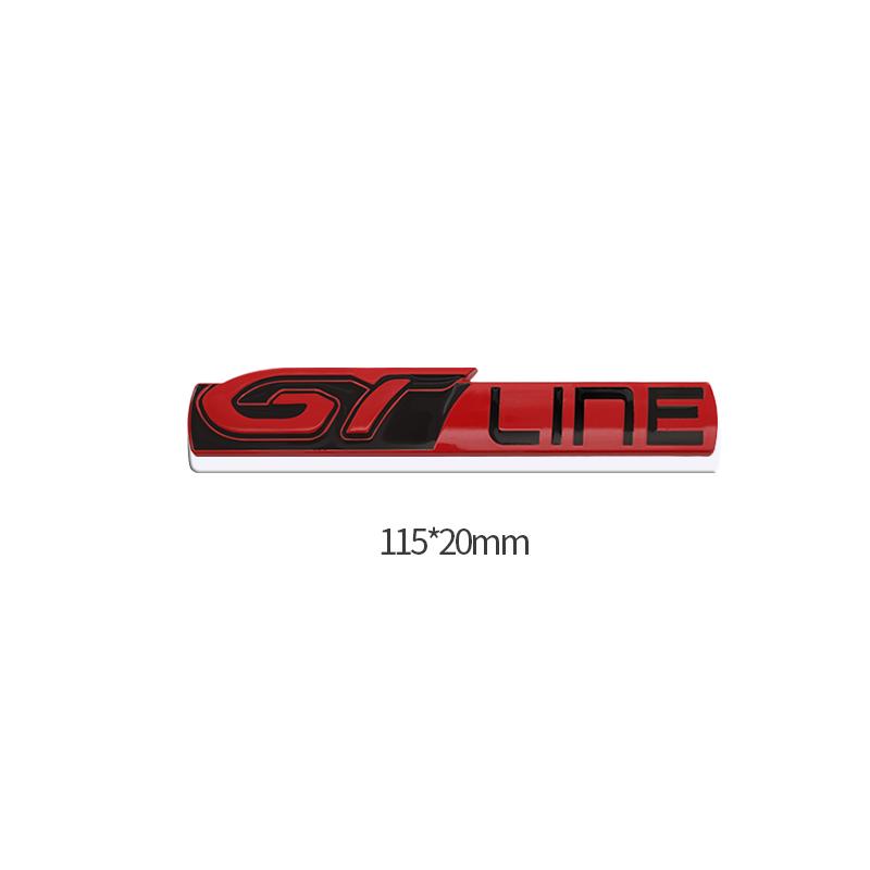 VZQR9 Metal 3D Badge GT LINE Logo Car Rear Trunk Body Sticker Emblem For Peugeot 206 307 308 3008 207 208 407 508 2008 5008 107 106