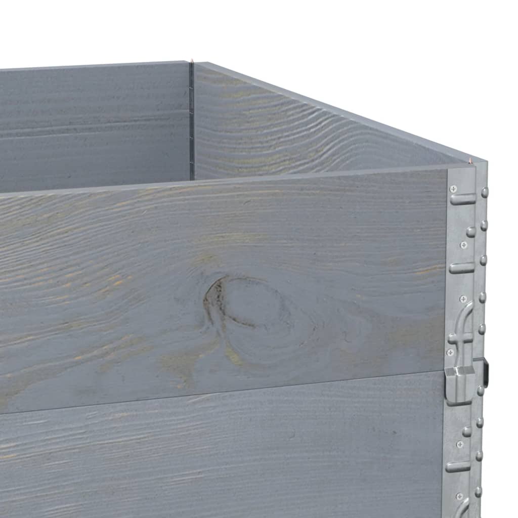Plant Box Gray 120x80 Cm Solid Pine Wood