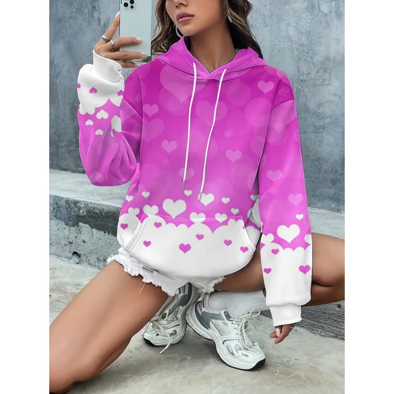 Fashion Women's Hooded Sweater 3D Printing Color Printing Casual Hooded Sweater