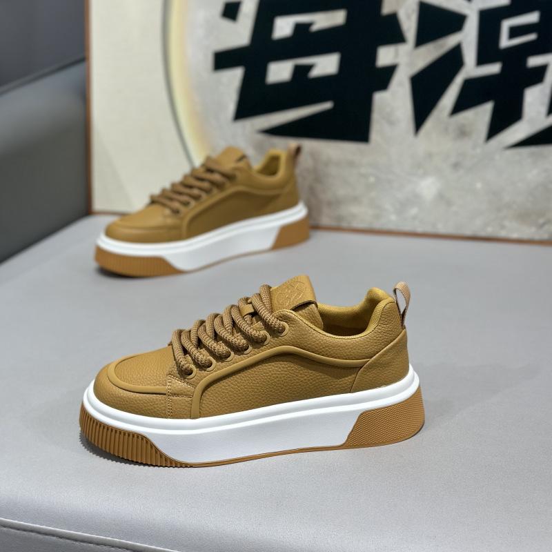 Herfst lage leren comfortabele casual schoenen met zachte zool en veters