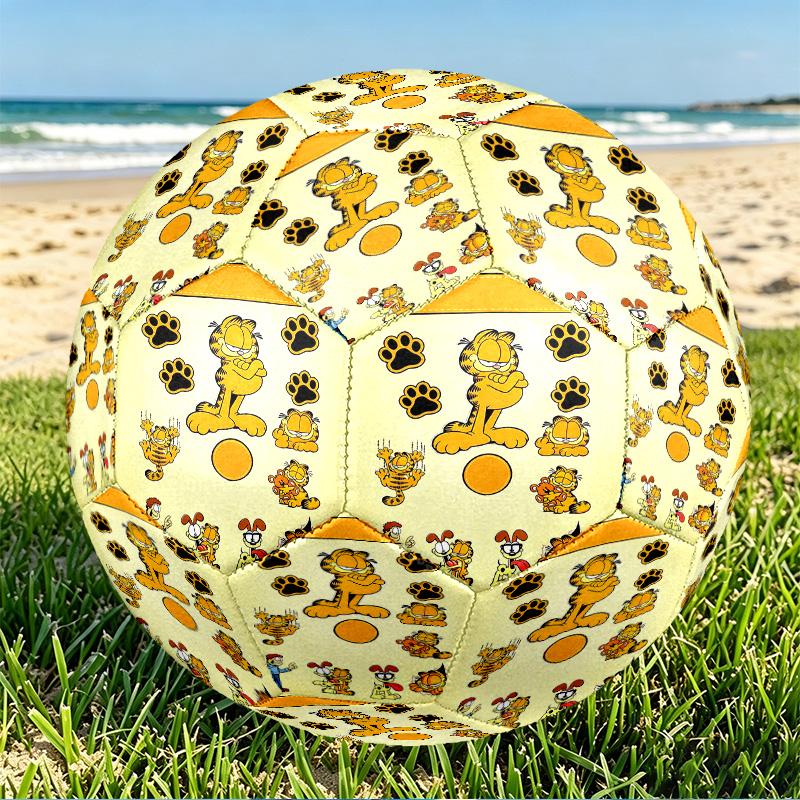 Garfield Print Size 5 Soccer Ball, PU Wear Resistant Football for Match Training and Daily Practice, Birthday Gift for Soccer Fans