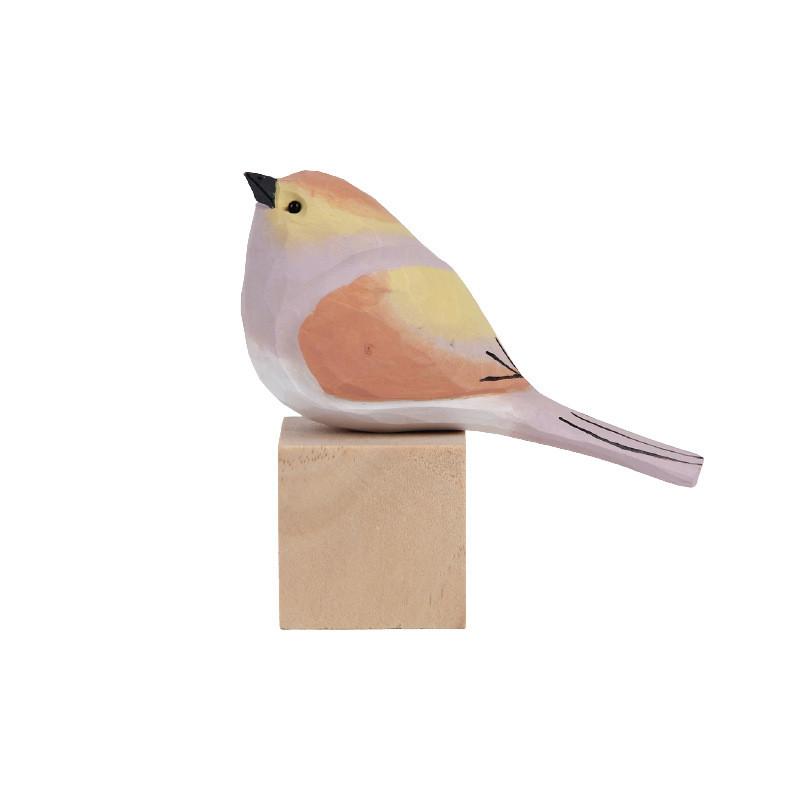 Wooden Little Chubby Bird Toy Decorative Piece For Office And Living Room Decor