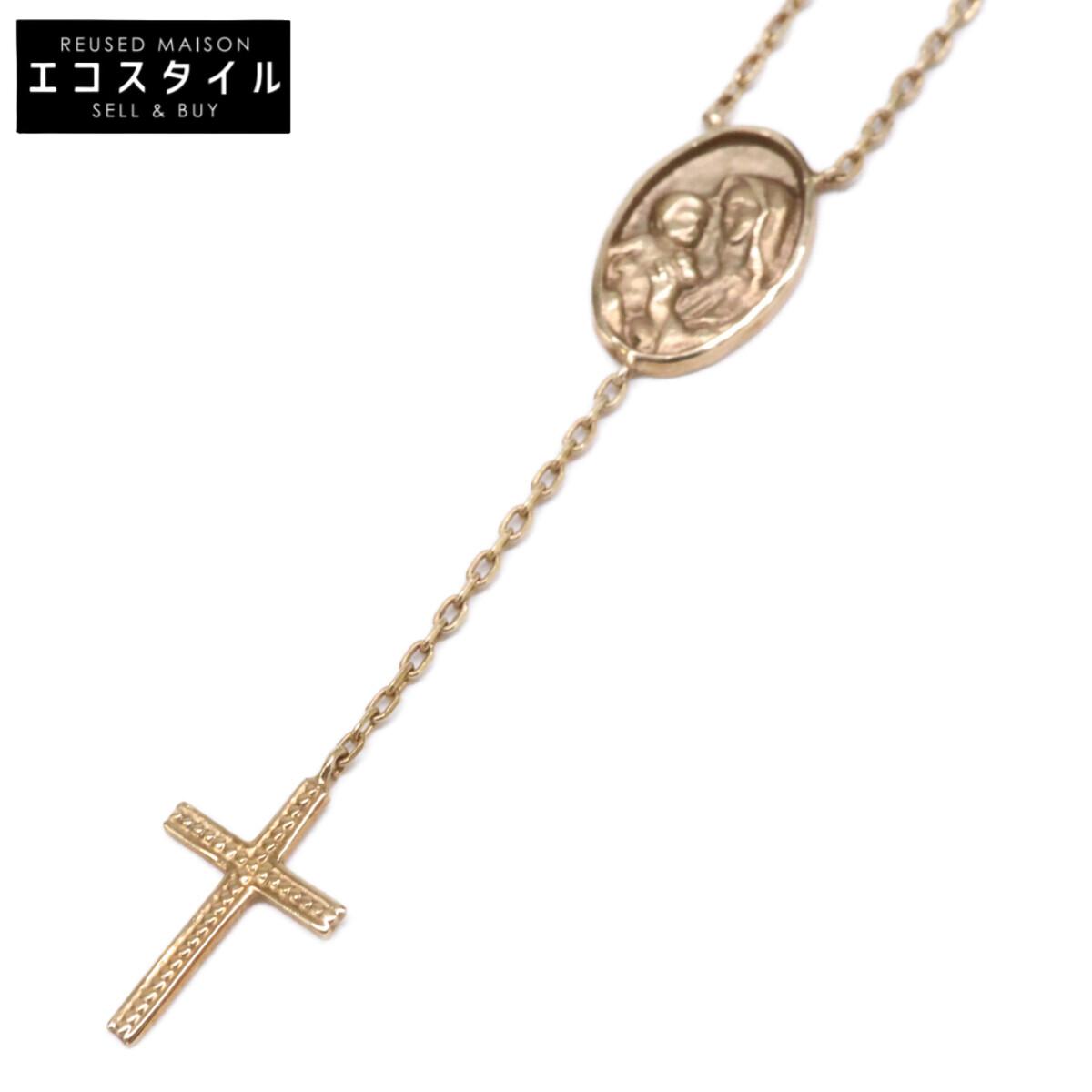 

Enasoluna K10 Skinny Maria Medal Necklace Yellow GoldUsed