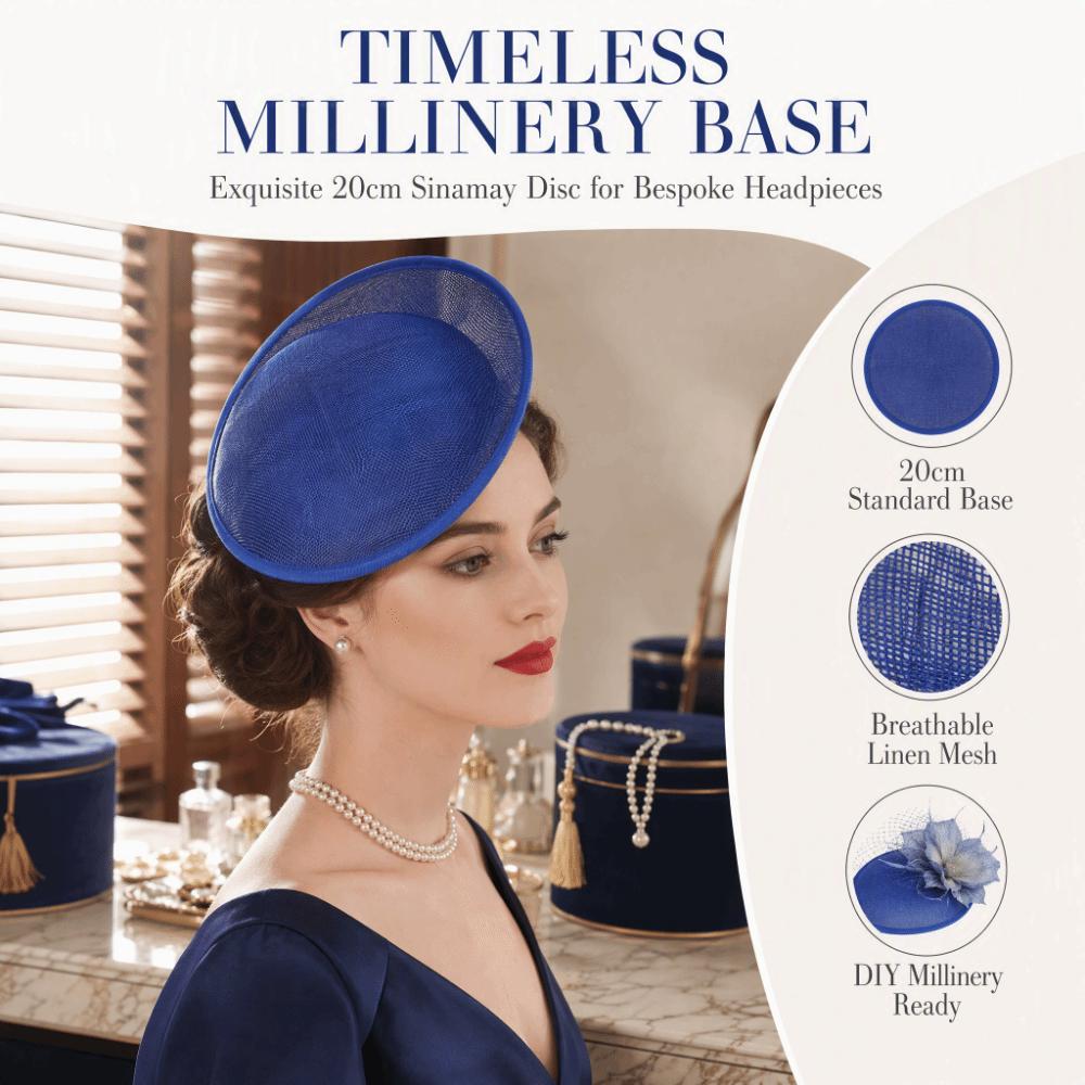 Wide Brim Linen Yarn Fascinator Hat Base Headpiece Mesh Hat Exquisite Masquerade Top Hat Wedding