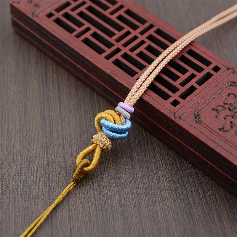Wavy Cotton Thread Pendant Rope Necklace - 2mm DIY Braided with Double Fisherman s Knot