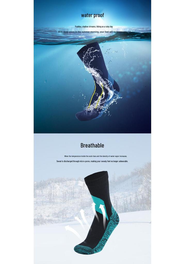 Children's Waterproof, Breathable, Quick-Drying Non-Slip Socks for Outdoor Activities: Wading, Camping, Beach, Hiking, Skiing, and Diving.