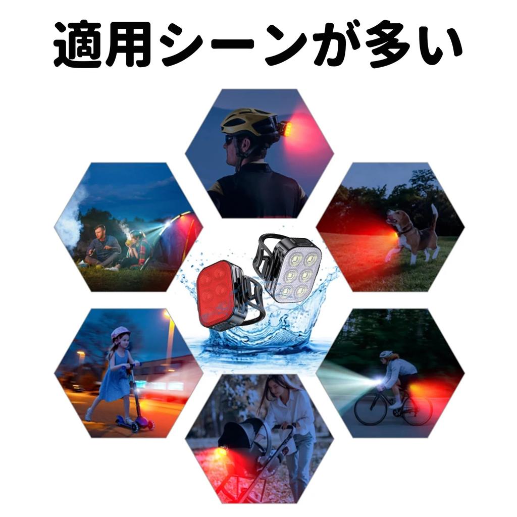 Bicycle Light Arespark USB Rechargeable Front and Rear Waterproof IP65 LED Bicycle Lighting Warning For Mountain Road Mountain Night Safety Hours Fast