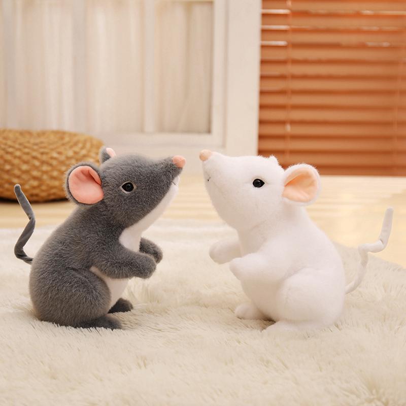 Simulated Mouse Super Soft Plush Mouse Plushy Doll Stuffed Rat Plush Animal Toys For Peluche Mascot Gift