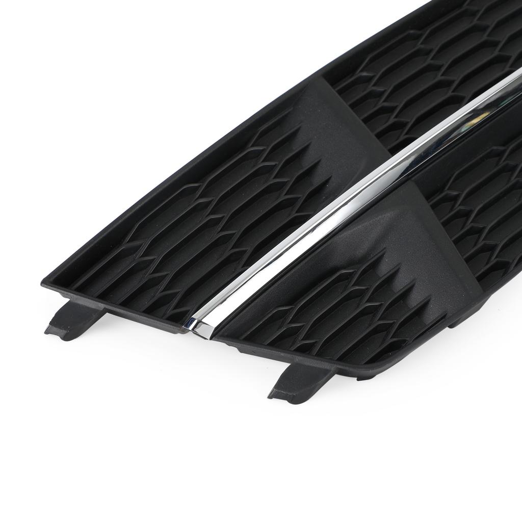 Front Bumper Lower Grille Grill 4G0807681AN 4G0807682AN Fit for A6 C7 S-Line 2016-2018 Black Chrome