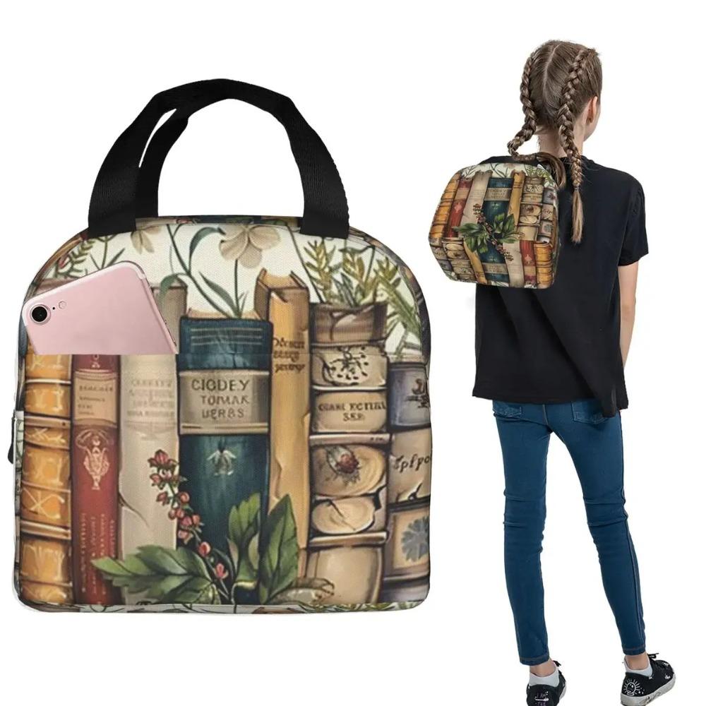 Borsa Termica Pranzo Floreale per Libri e Fiori per Donne Bambini Scatole per Alimenti a Prova di Perdite Borsa Termica Pranzo Borsa a Tote