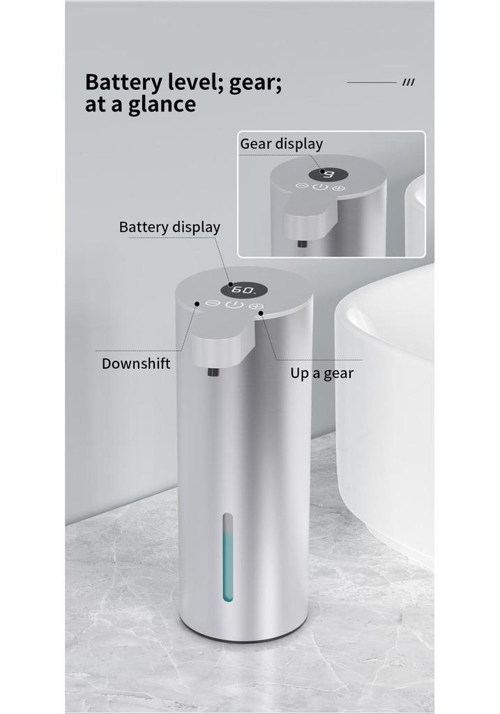 Dispenser Automatico di Sapone P25 da Parete in Acciaio Inossidabile con Display Digitale
