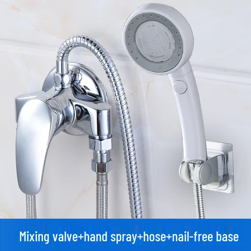 TLXT Exposed Pipe Cold & Hot Shower Faucet Set