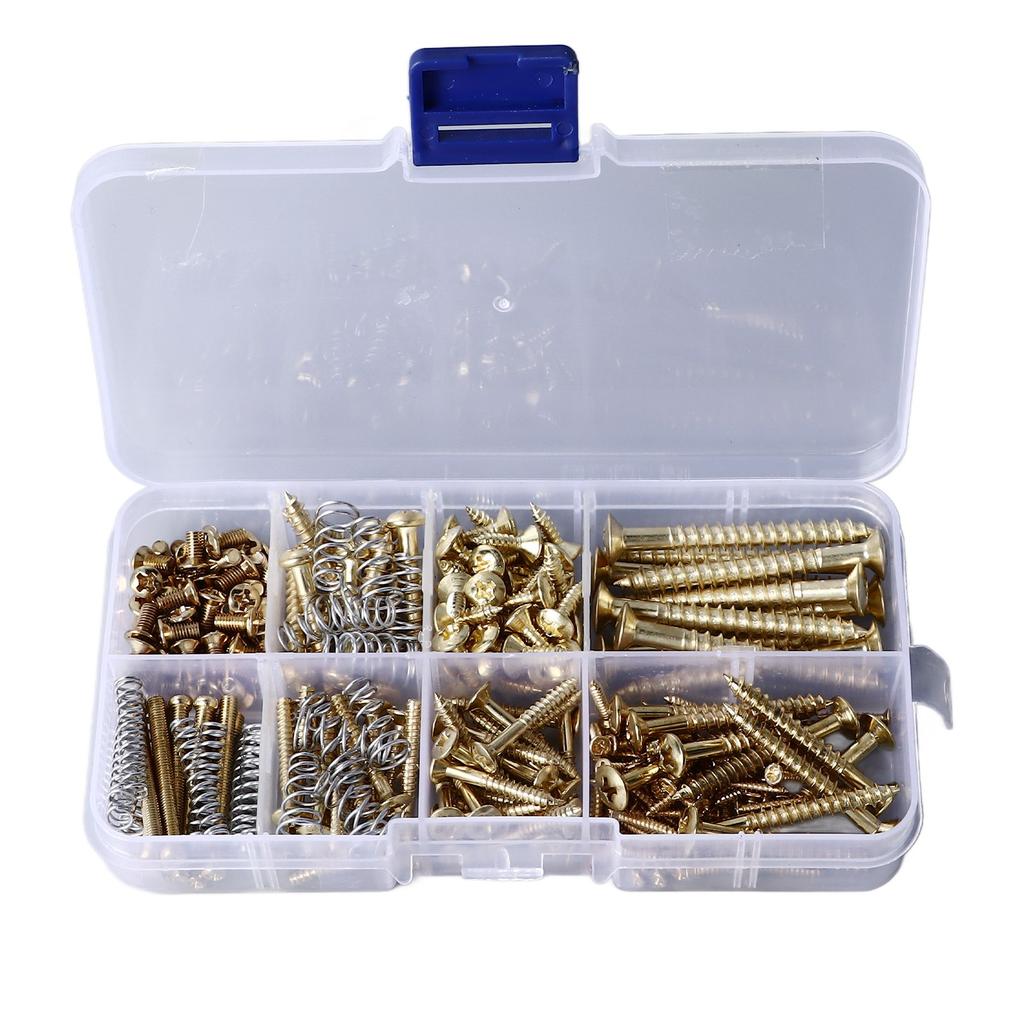 Gitarrenschrauben-Set Brückenschraube Federsortiment Metallinstrumentenzubehör für Reparatur Wartung