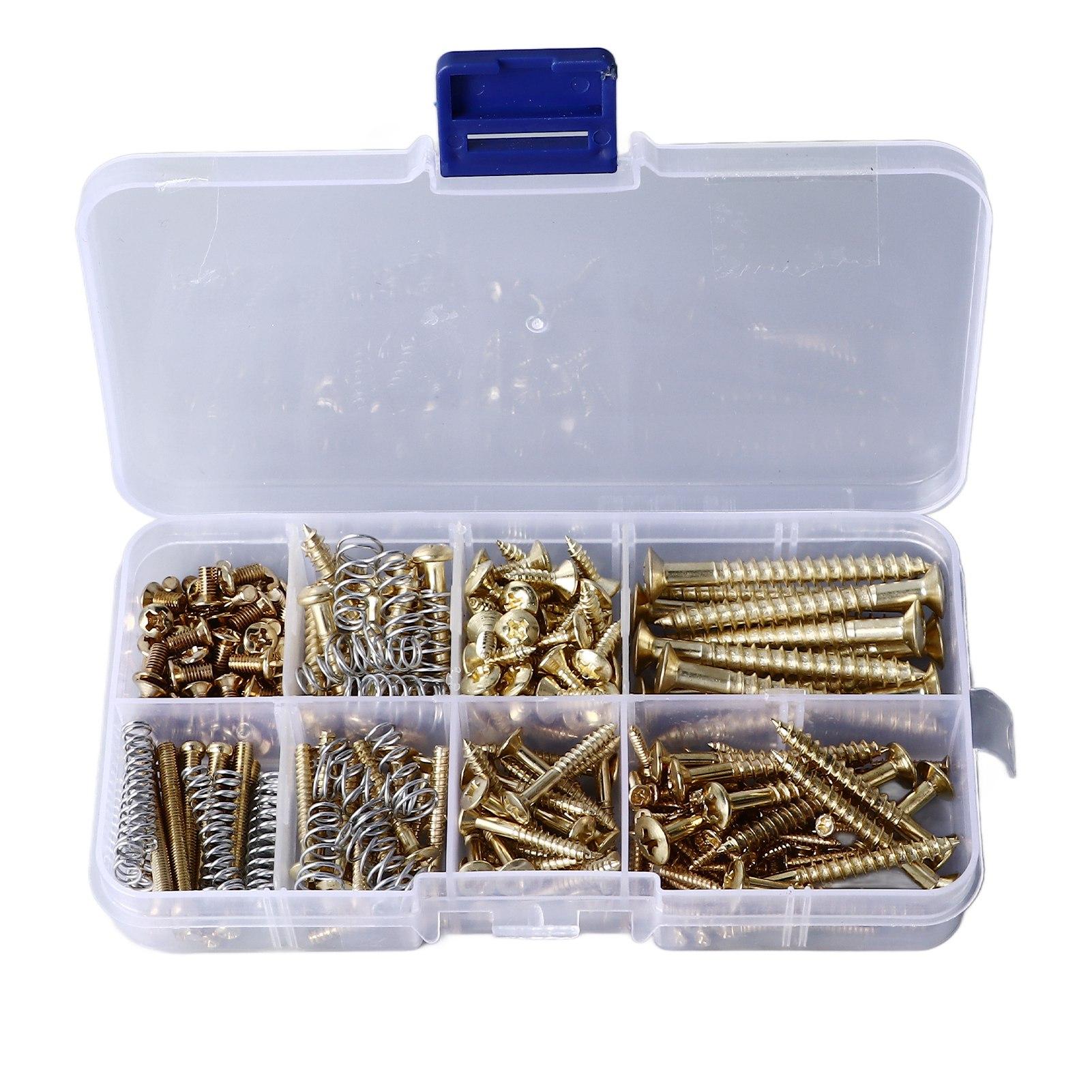 

Набор винтов для гитары, набор пружин для бриджевых винтов, металлические принадлежности для ремонта и обслуживания инструментов золотой