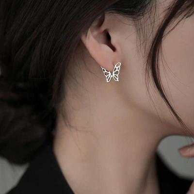 2024 Hollow Butterfly Earrings: Niche Design, Elegant Forest Style, All-Match Super Fairy Earrings for Women