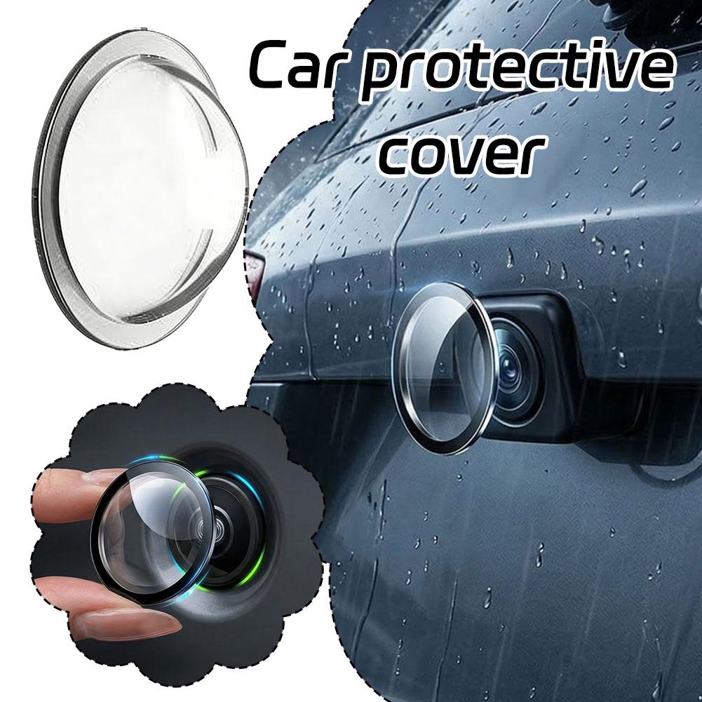 2PCS Universal Car Rear View Camera Lens Protector Anti-Scratch Waterproof Dustproof 360° HD Camera Guard Cover Accessories
