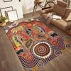 Aboriginal Art Dreamtime Floor Mats for Living Room, Bedroom and Room Decoration Are Suitable for Gifts.