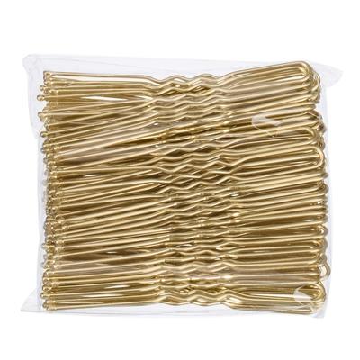 Nuovo stile Biondo Fermagli per Capelli a U Dorati/Neri/Marrone/Argento Fermagli per Capelli per Chignon per Donne Ragazze (2/2,4 pollici)
