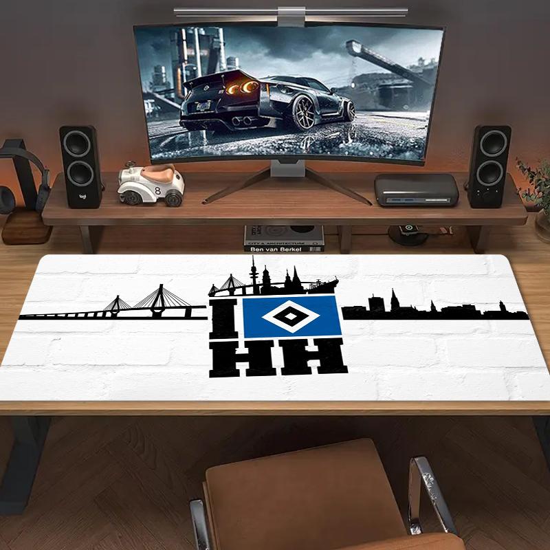 Tapis de Souris Hamburger Sv Grand Coussin de Table de Jeu Antidérapant pour Ordinateur Portable Tablette Grand Tapis de Souris XXL Tapis pour Mini PC avec Bordure Verrouillable