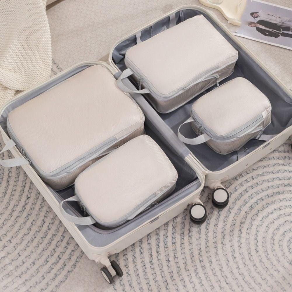 4Pcs Space-saving Luggage Storage Bag Waterproof Travel Bag Suitcase Clothes Organizer  Drawer