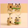 Entzückender Cartoon Capybara Paar Schlüsselanhänger Niedlicher PVC Taschenanhänger Ideales Geschenk für Paare