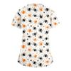 Women's Fashion V-Neck Short Sleeve Overalls With Pockets Halloween Printed Tops  Apparel