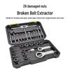 Kit Extrator de Porca e Parafuso Enferrujado com Buchas de Reparo de Rosca