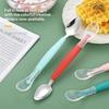 Stainless Steel Baby Feeding Spoons Silicone Heads Gentle on Gums Suitable for Everyday Use