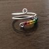 Rotating Enamel Fingertip Ring  Luck Ring Rotating Adjustable Open Ring Jewelry