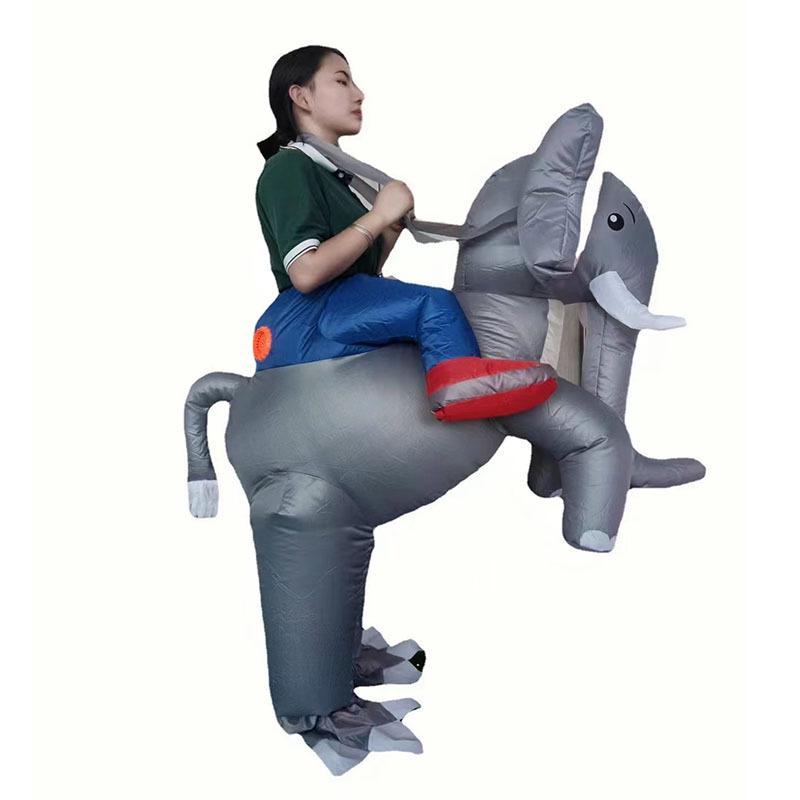 Pink Big Ears Elephant Inflatable Costume, Adult