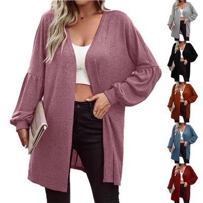 Fashion Women's Lady Solid Color Long Sleeve Fashion Cardigan Knitted Coat