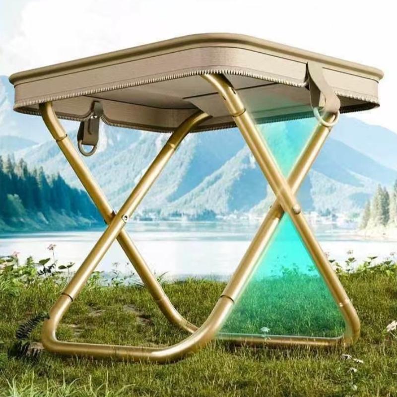 Picnic Fishing Chair Outdoor Leisure Camping Stool Solid Stable Hiking Folding Stool Shoulder Bag Portable Stools Easy To Store with Storage Pocket