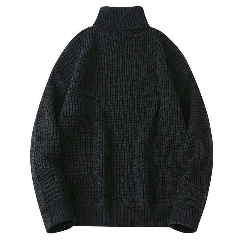 Huncher Mens Knitted Turtleneck Sweater 
