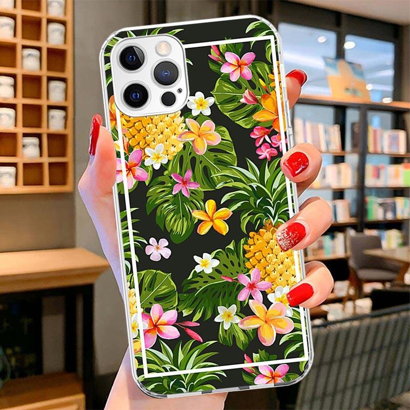 

Black White Stripes Flower Cover Phone Case For iPhone 16 17 Air 15 14 Pro Max 16E Phone Case 13 Mini 12 11 7 SE 8 Print Pattern iPhone 13 Pro