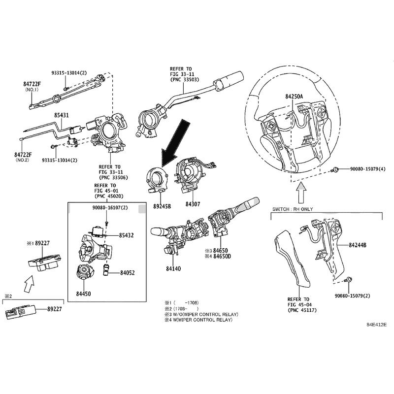 Genuine/OE Quality OEM 8924506040 89245-06040 Steering Angle Sensor for TOYOTA CAMRY 2006-2011 Compatible ABS ESP VSC SAS