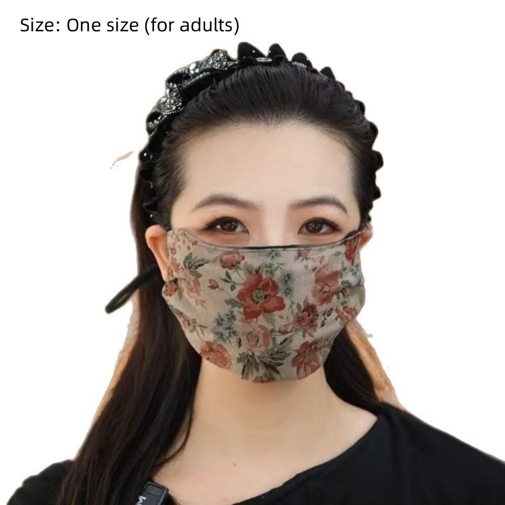 Thickened Warm Face Mask Flower Cycling Cold-Proof Scarf New Winter Neck Warmer Women