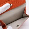 FUJITAKA [Excellent Condition] 677604 Chevre Full Leather Bifold Wallet Bifold Wallet with Coin Pocket OrangeUsed