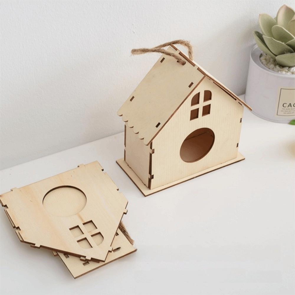 DIY Hanging Birdhouse for Painting Bird Nest House New Wooden Bird House  Pet Supplies