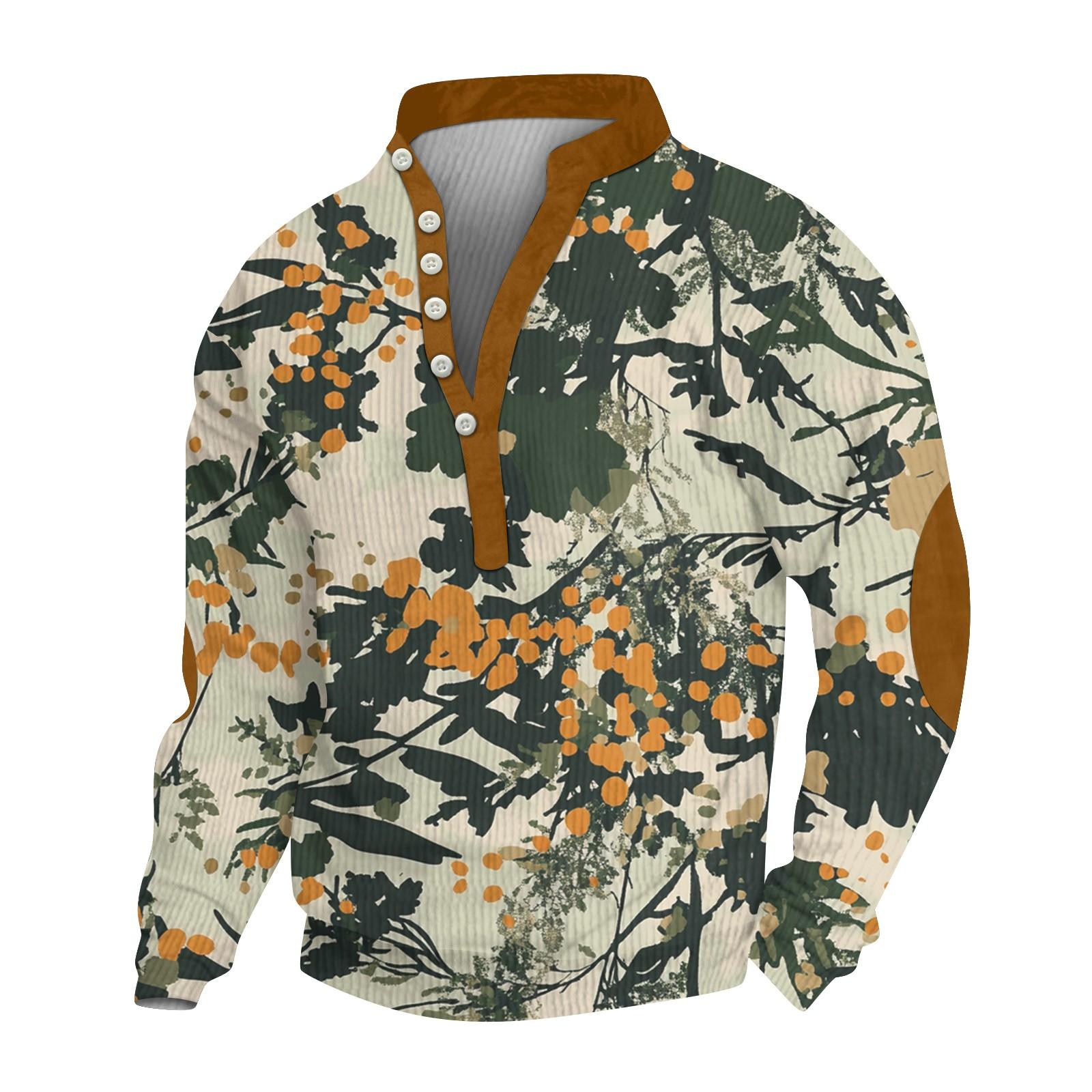 

Мужской вельветовый кардиган с длинным рукавом и шестью пуговицами, модная толстовка с капюшоном на пуговицах XL оранжевый